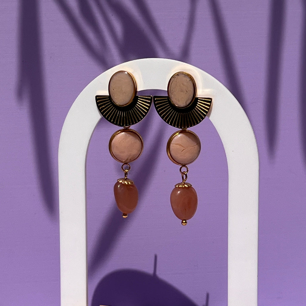 Boucles d'oreilles "Précieuse" en acier inoxydable