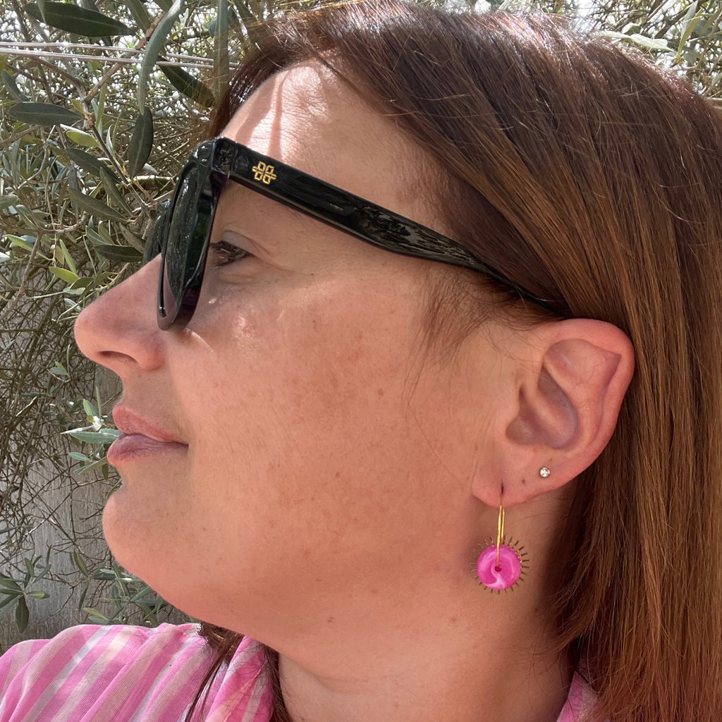 Boucles d'oreilles "Rayon" en acier inoxydable