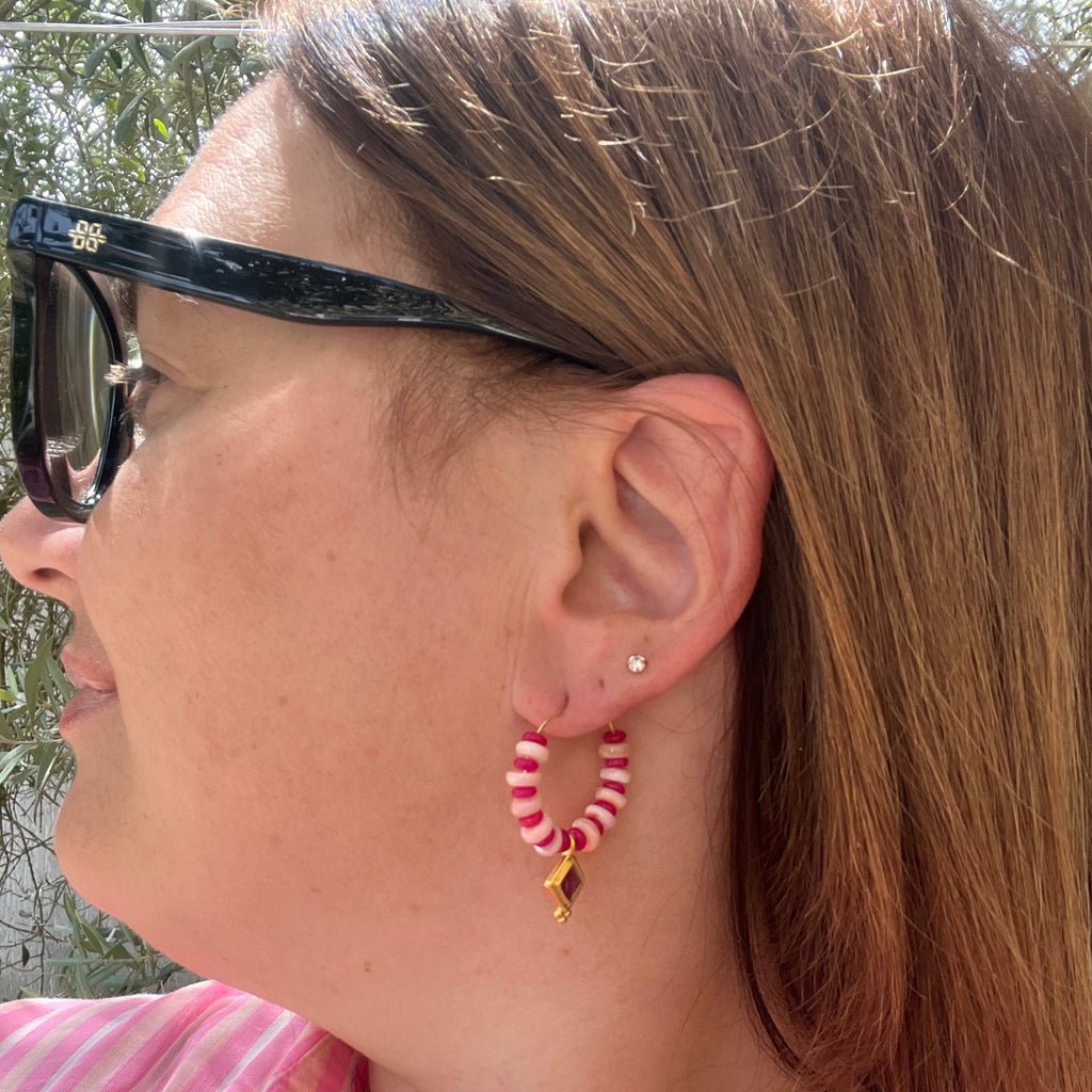 Boucles d'oreilles "Bombon" en acier inoxydable