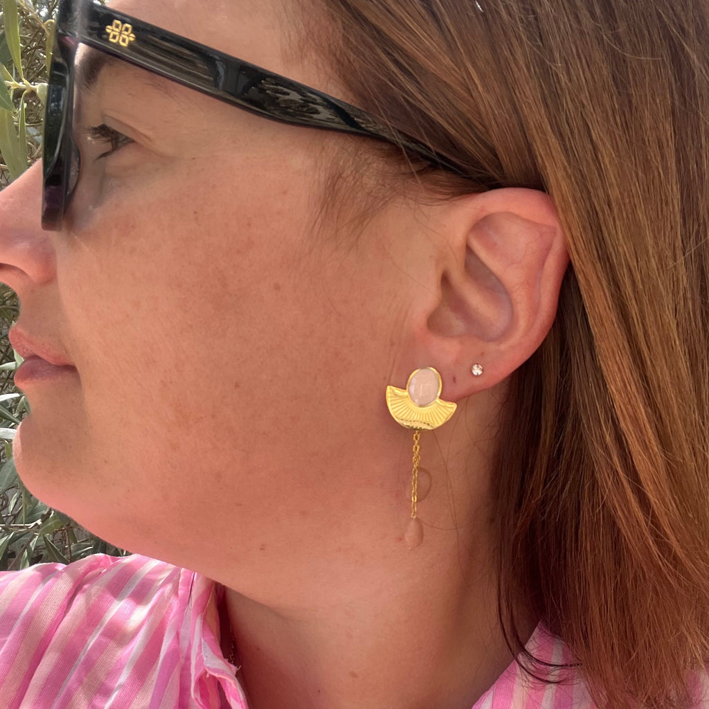 Boucles d'oreilles "Caresse" en acier inoxydable