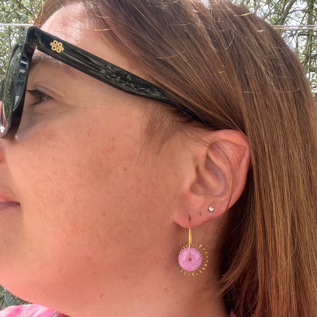 Boucles d'oreilles "Rayon" en acier inoxydable