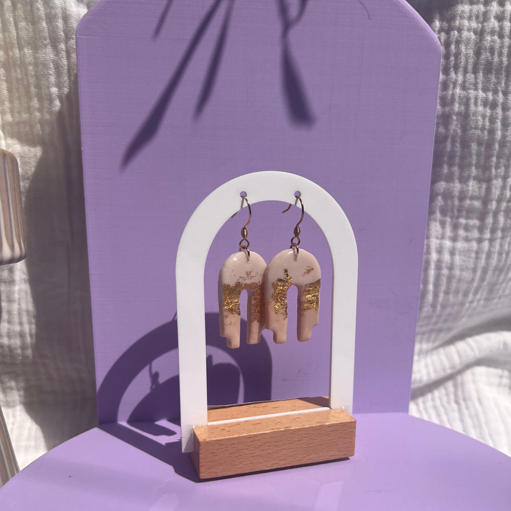 Boucles d'oreilles "Arka" en acier inoxydable