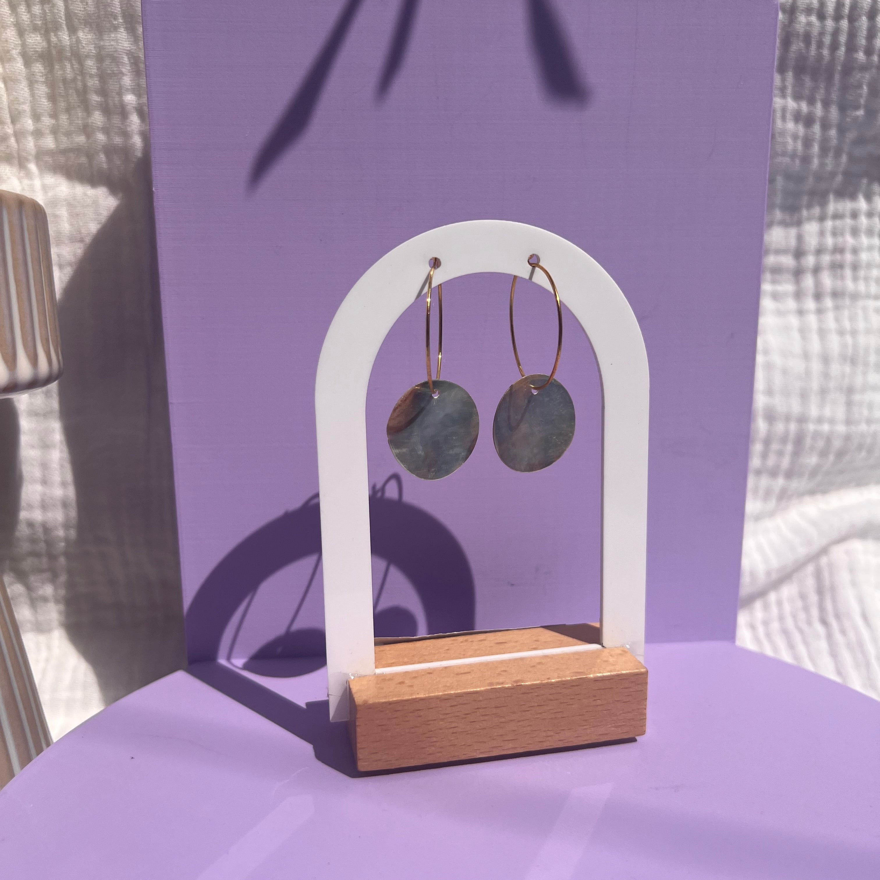 Boucles d'oreilles "Irida" en acier inoxydable