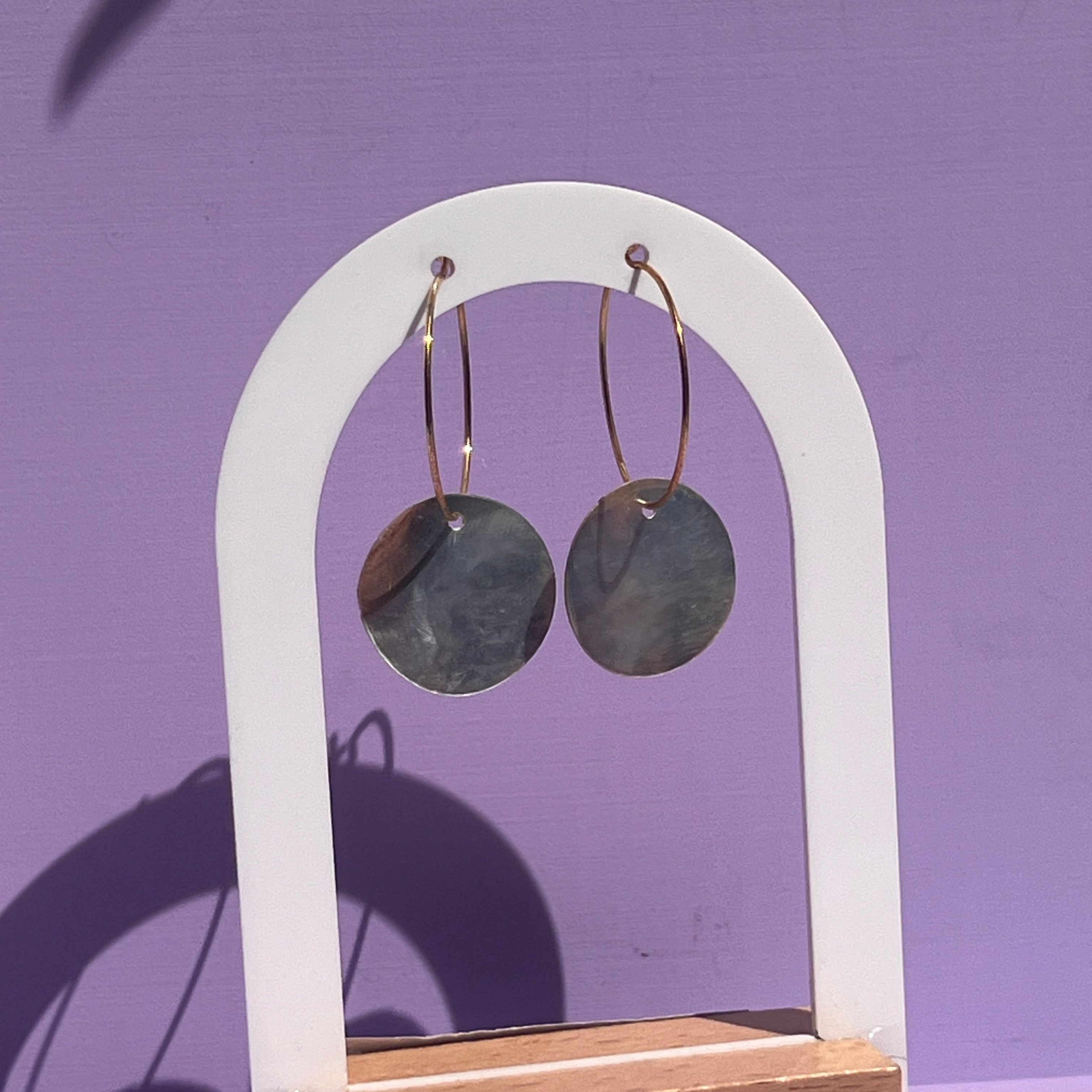 Boucles d'oreilles "Irida" en acier inoxydable