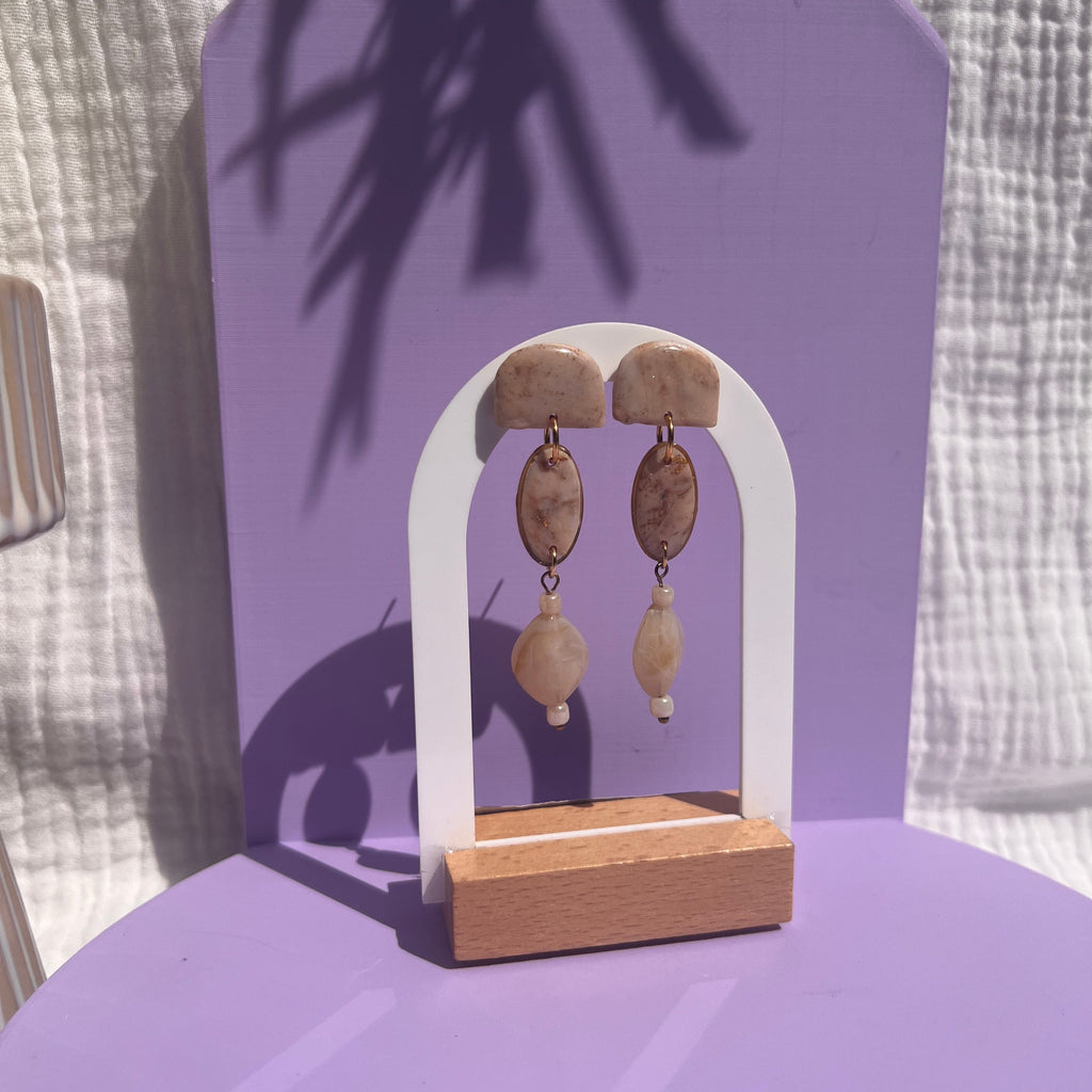 Boucles d'oreilles "Agora" en perles