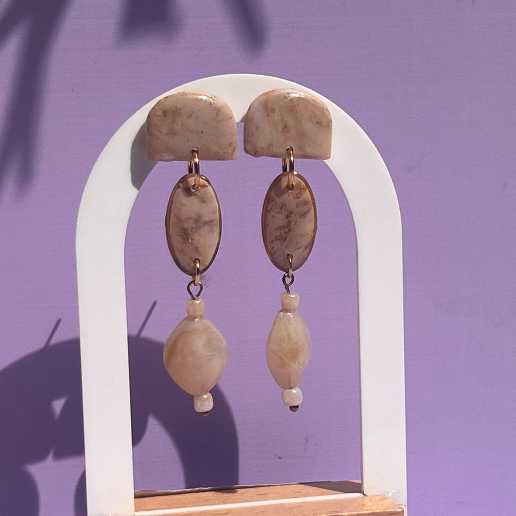 Boucles d'oreilles "Agora" en perles