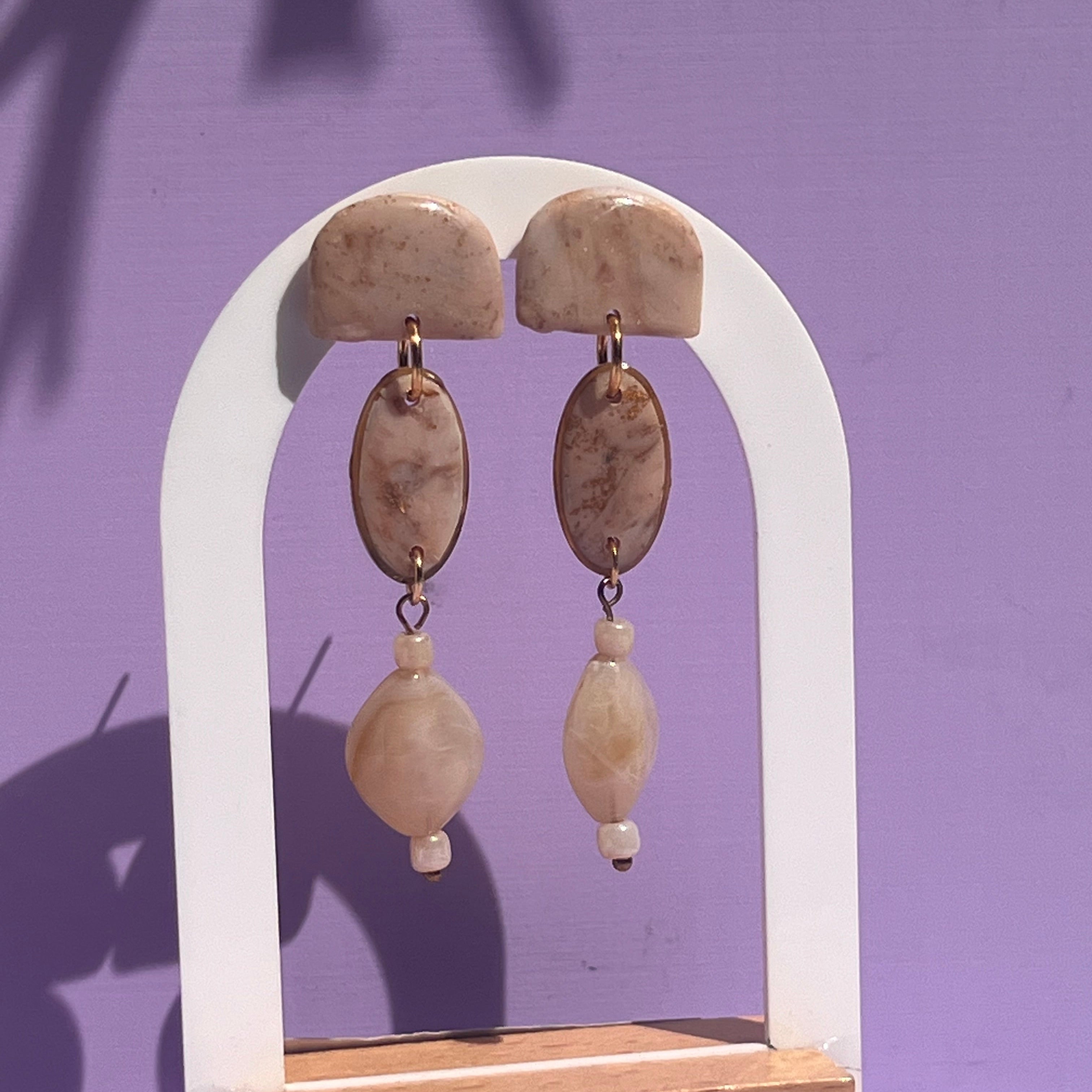 Boucles d'oreilles "Agora" en perles
