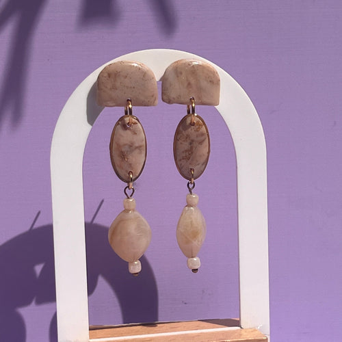 Boucles d'oreilles "Agora" en perles