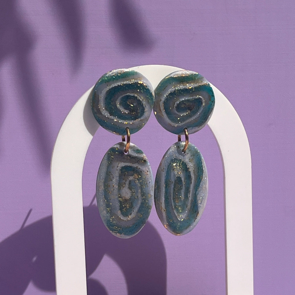 Boucles d'oreilles "Aphrodite" en argile polymère