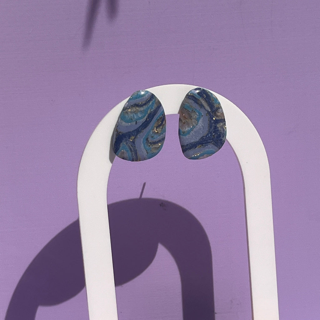 Boucles d'oreilles "Ondine" en argile polymère
