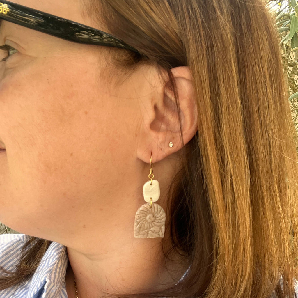Boucles d'oreilles "Sunset" en argile polymère