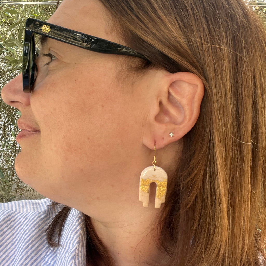 Boucles d'oreilles "Arka" en acier inoxydable