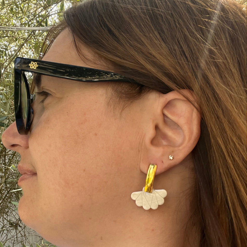 Boucles d'oreilles "Anémistiras" en acier inoxydable