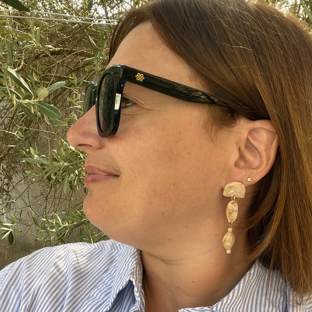 Boucles d'oreilles "Agora" en perles