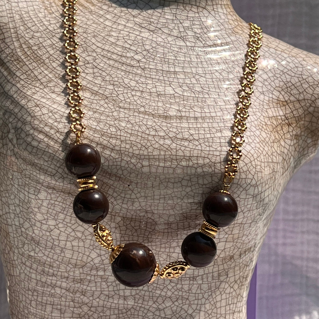 Collier "Chocolat" en acier inoxydable