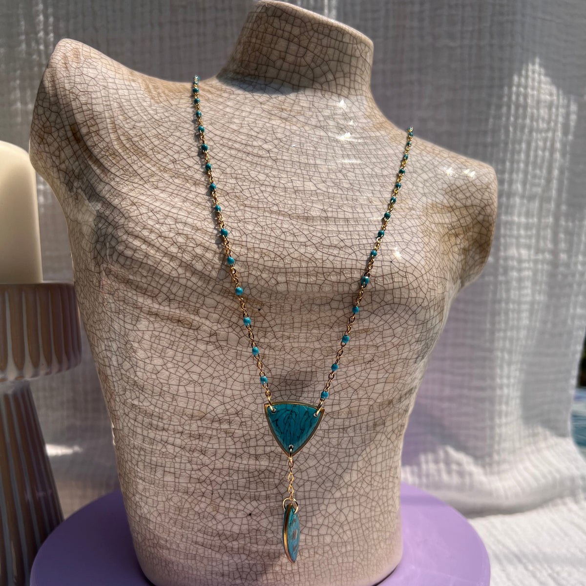 Collier "Triangle" en acier inoxydable