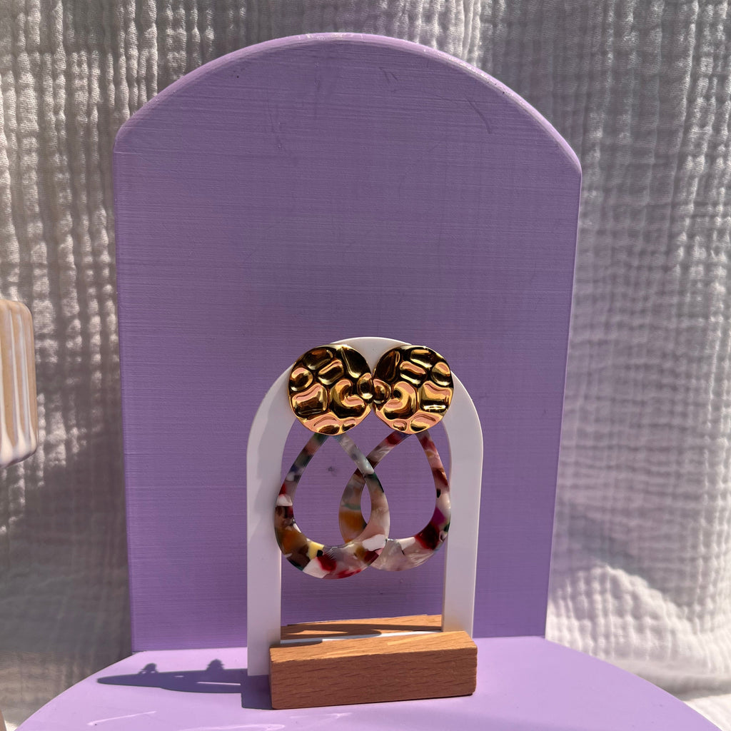 Boucles d'oreilles "Boréale" en acier inoxydable