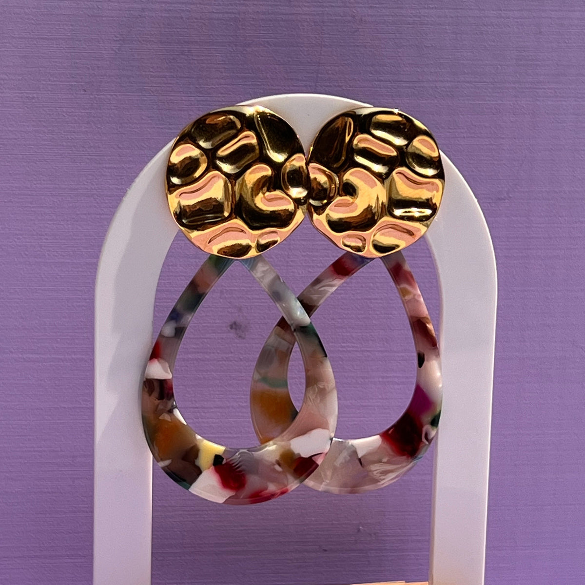 Boucles d'oreilles "Boréale" en acier inoxydable