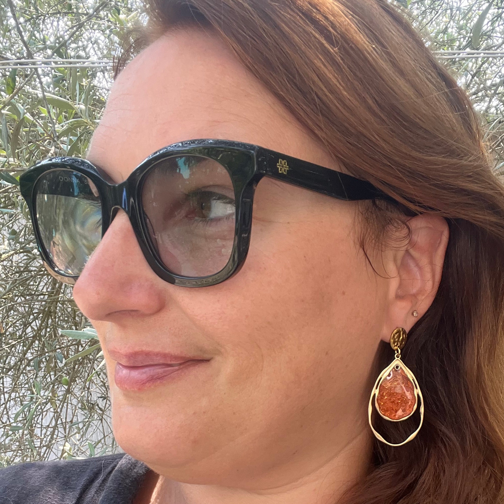 Boucles d'oreilles "Lava" en acier inoxydable