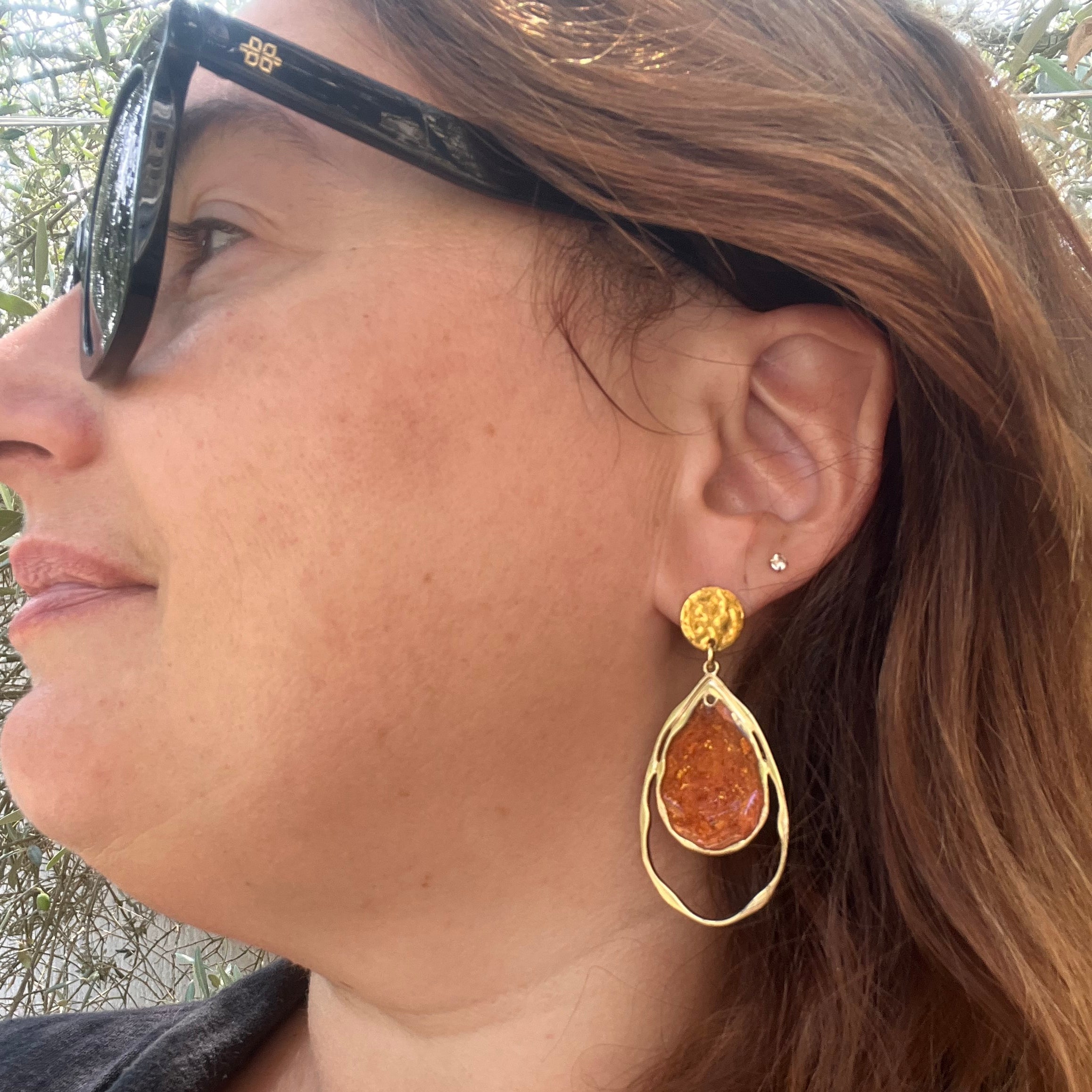 Boucles d'oreilles "Lava" en acier inoxydable