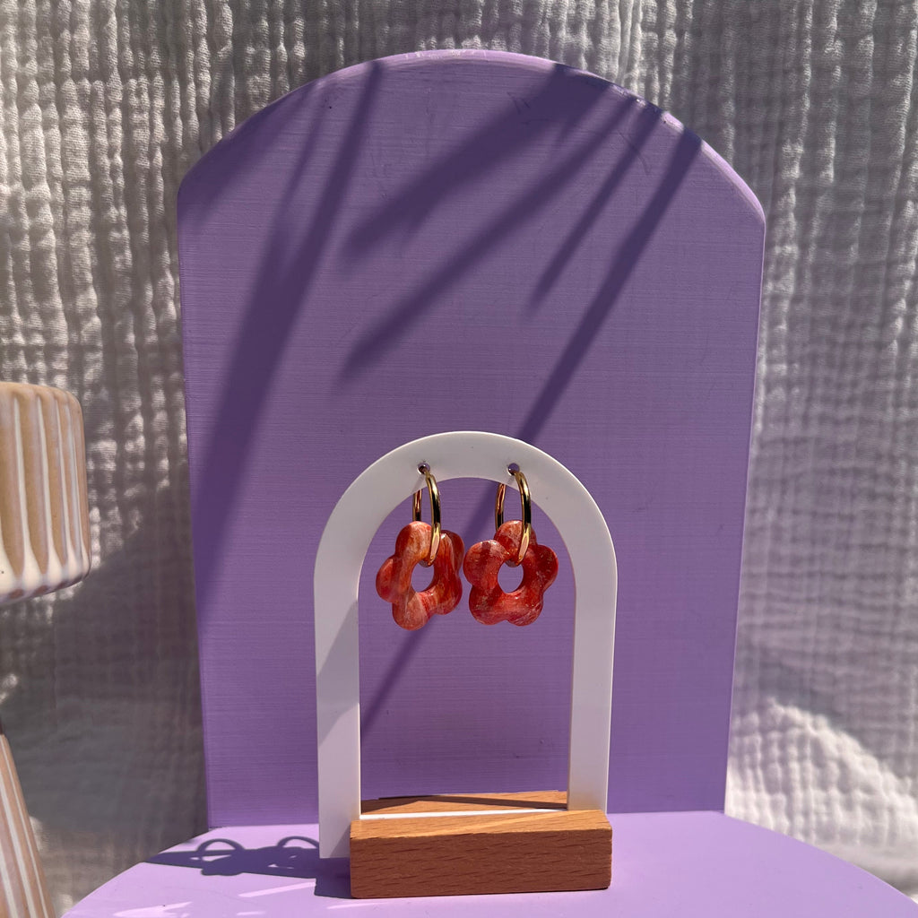 Boucles d'oreilles "Gaïa" en acier inoxydable