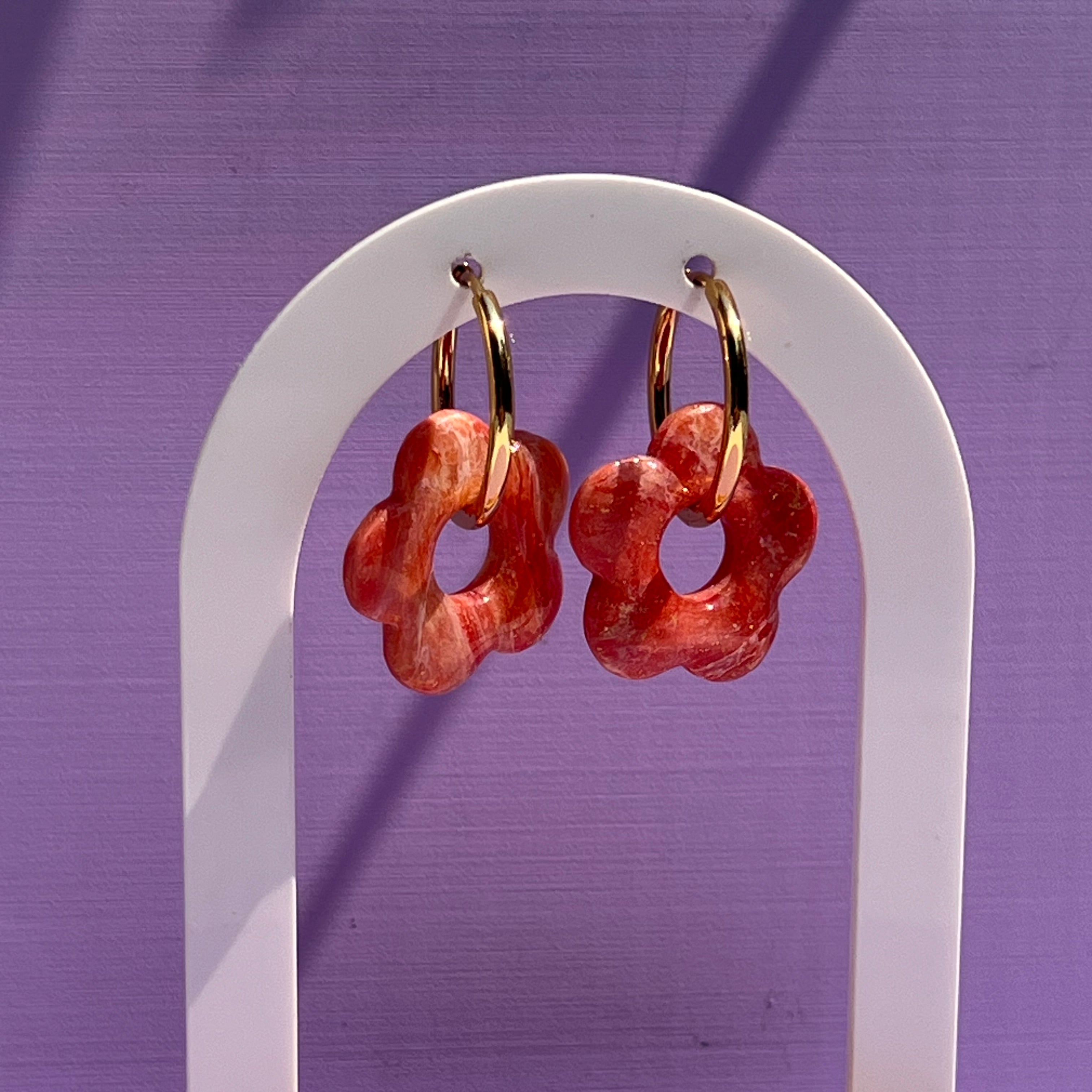 Boucles d'oreilles "Gaïa" en acier inoxydable