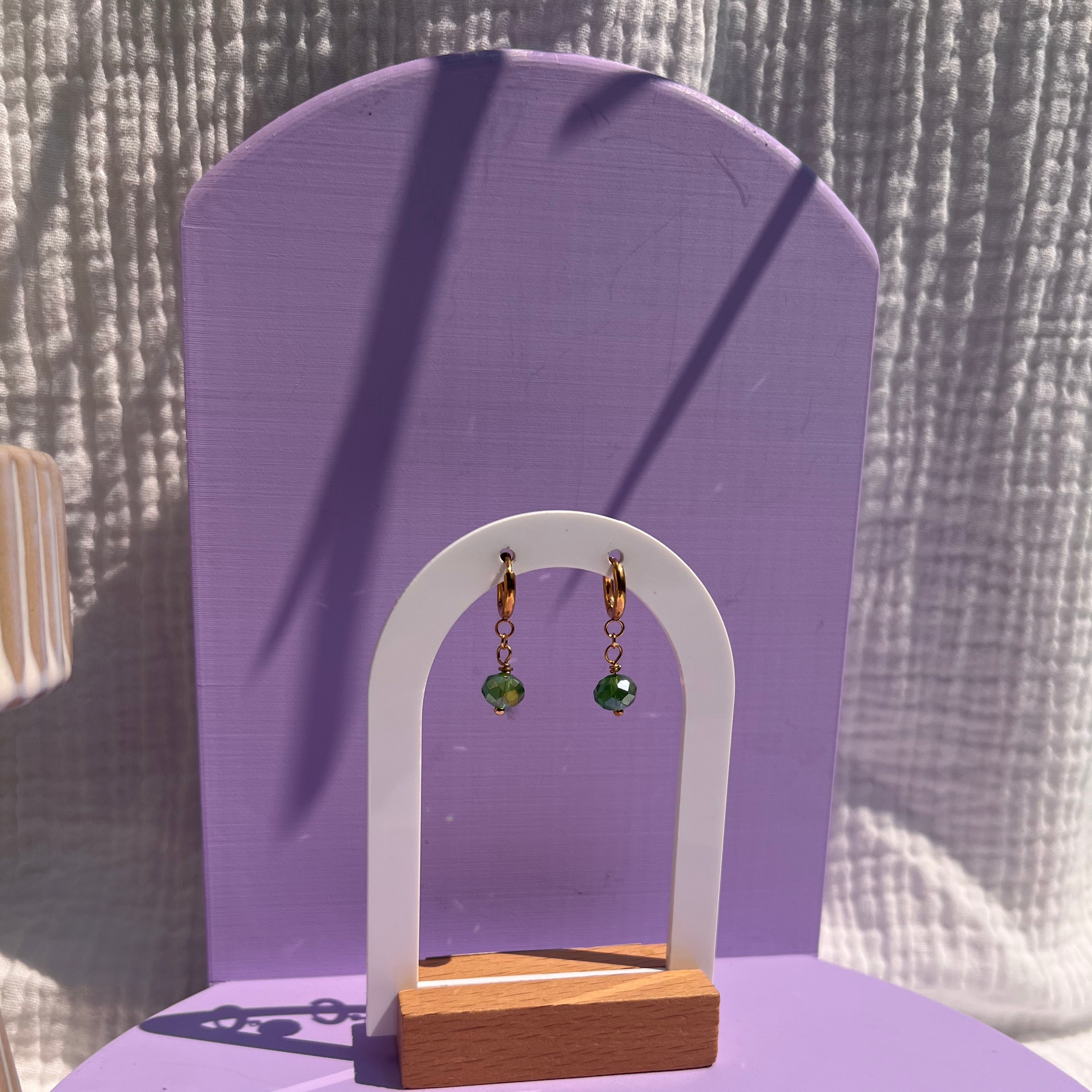 Boucles d'oreilles "Ruby" en acier inoxydable