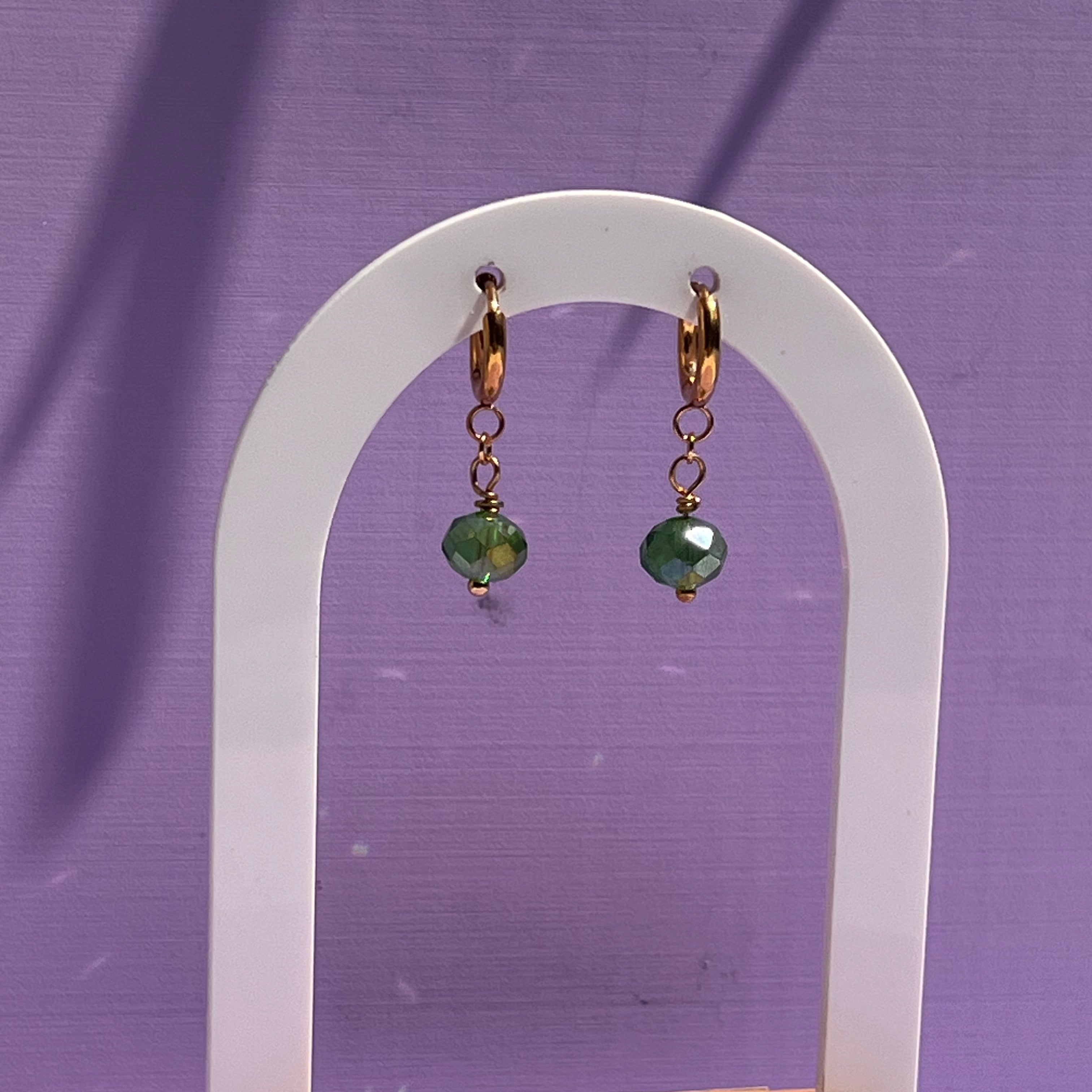 Boucles d'oreilles "Ruby" en acier inoxydable