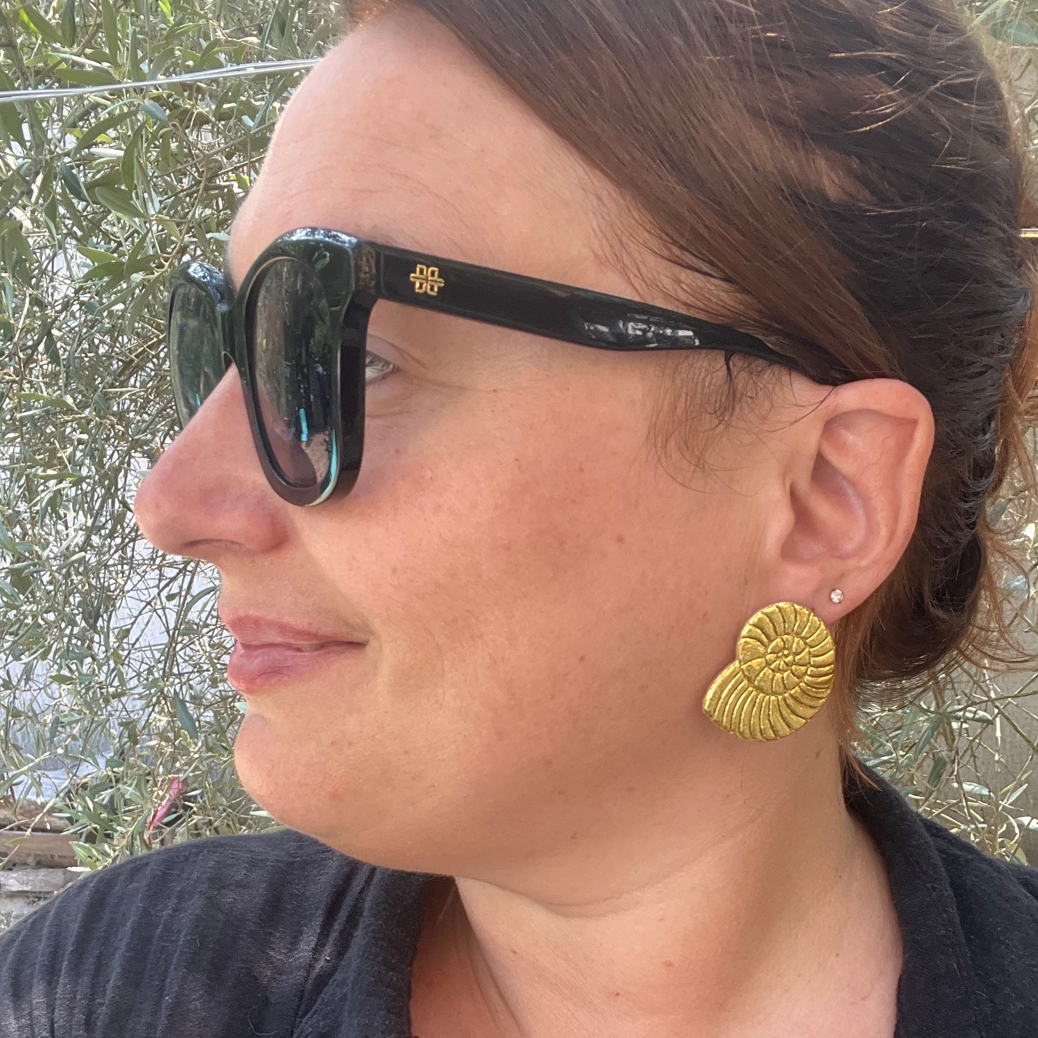 Boucles d'oreilles "Ostra" en argile polymère