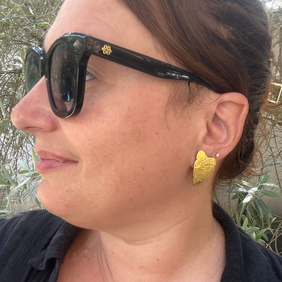 Boucles d'oreilles "2 coeurs" en argile polymère