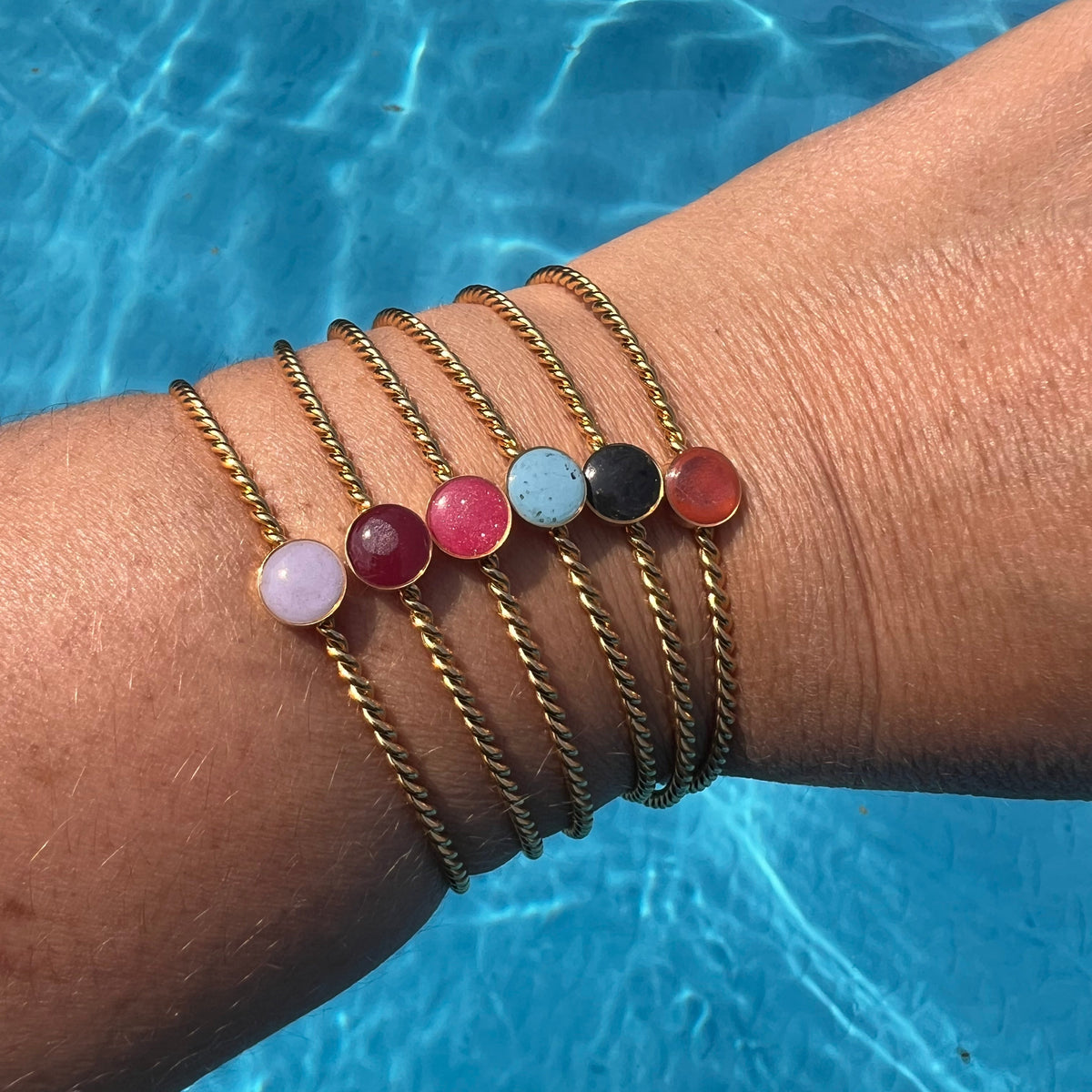 Bracelet jonc "Lumina" en acier inoxydable