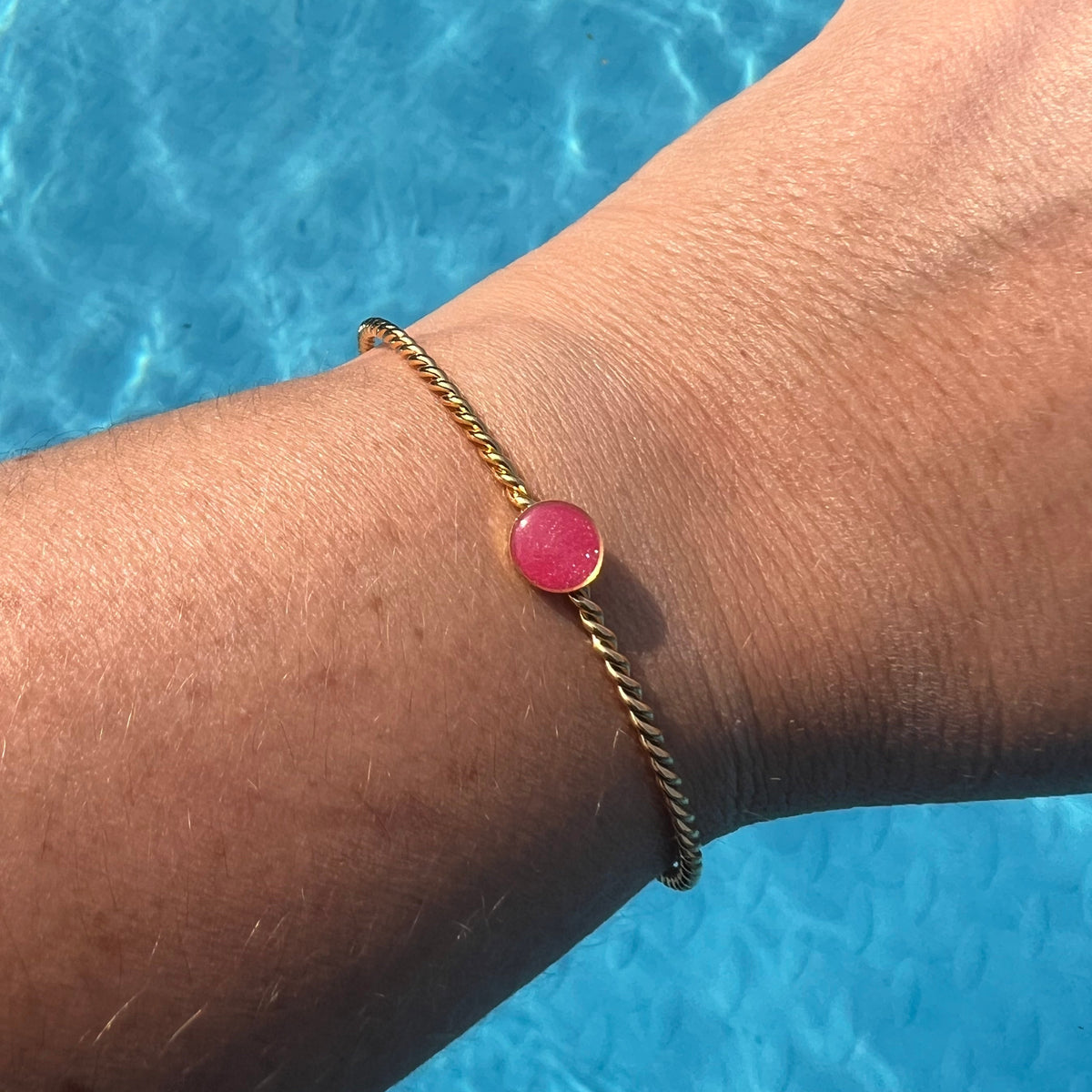 Bracelet jonc "Lumina" en acier inoxydable